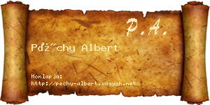 Péchy Albert névjegykártya