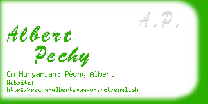 albert pechy business card